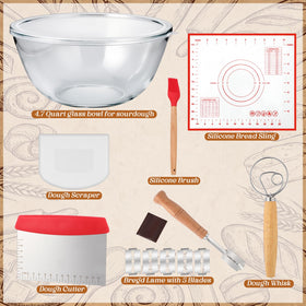 Ferrochef sourdough bowl interior view highlighting smooth glass for easy cleaning.