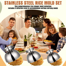 Ferrochef stainless steel mold set with polished surface for easy cleaning.