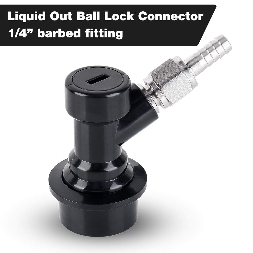 Barbed keg fittings from Ferroday with clamps for secure hoses