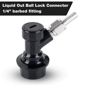 Barbed keg fittings from Ferroday with clamps for secure hoses