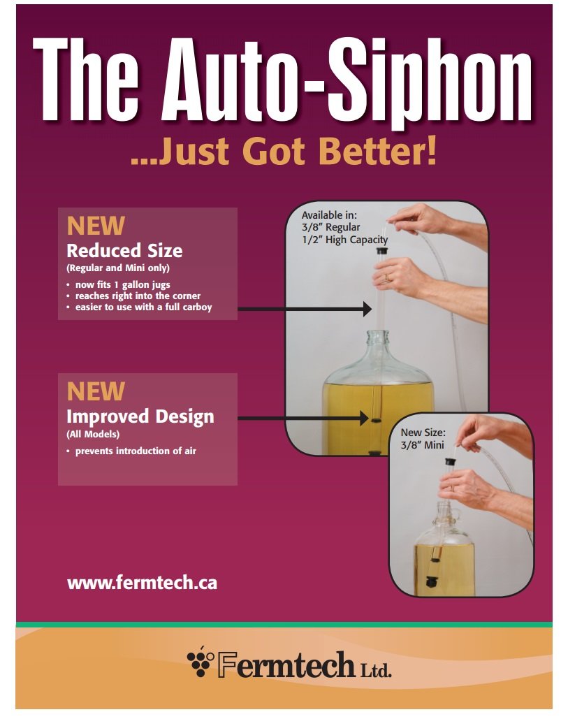 Fermtech siphon with clamp included ensures secure, stable bottling setup.