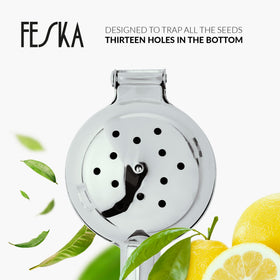 FESKA lemon press dishwasher-safe for easy cleaning after use.