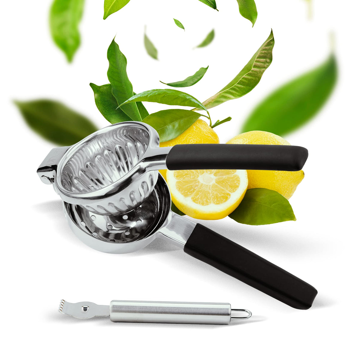 FESKA lemon squeezer stainless-steel body for sturdy, effortless citrus juicing.