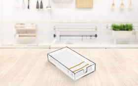 Fete acrylic napkin holder durable material supports daily use with lasting clarity.