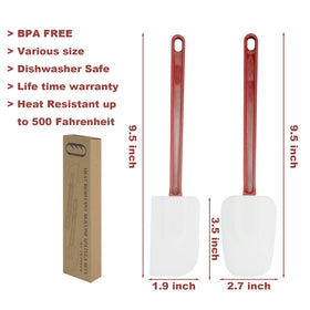 FETESUR 9-5 inch spoonula close-up, ideal for delicate mixing and scraping bowls