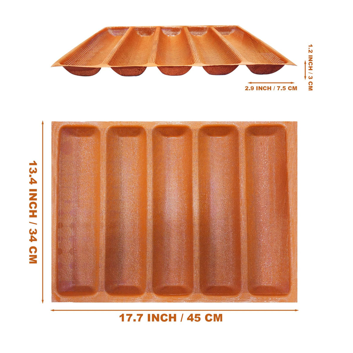 FETESUR sandwich mold baguette bread pan shaping crisp loaves with minimal sticking.