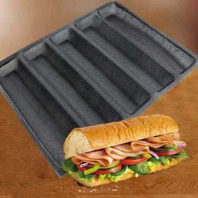 FETESUR silicone perforated baking forms with 5-loaf capacity for bread