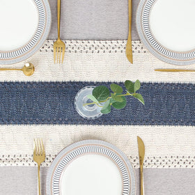 FEXIA bedroom and living space table runner adds subtle texture and warmth.