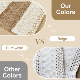Close-up weave highlights burlap texture and sturdy edge on FEXIA placemats