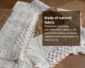 FEXIA Boho placemats protect tabletops while adding natural warmth