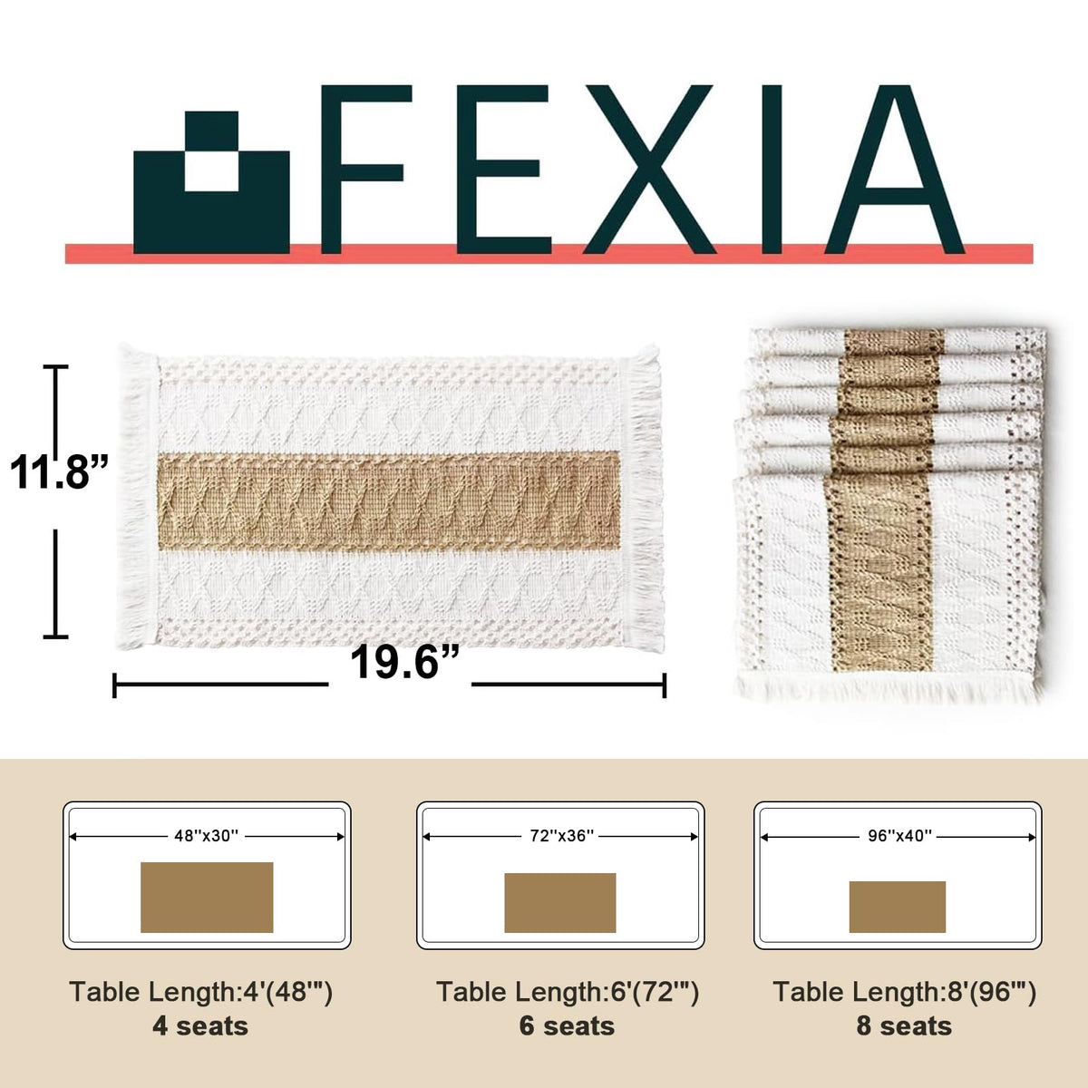 Handwoven cotton placemats by FEXIA showcase durable artisanal craftsmanship