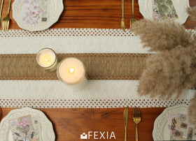 Wedding or bridal shower tables benefit from a chic, boho backdrop.