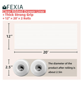 FEXIA shelf liner in a drawer showing grip and easy cleaning.