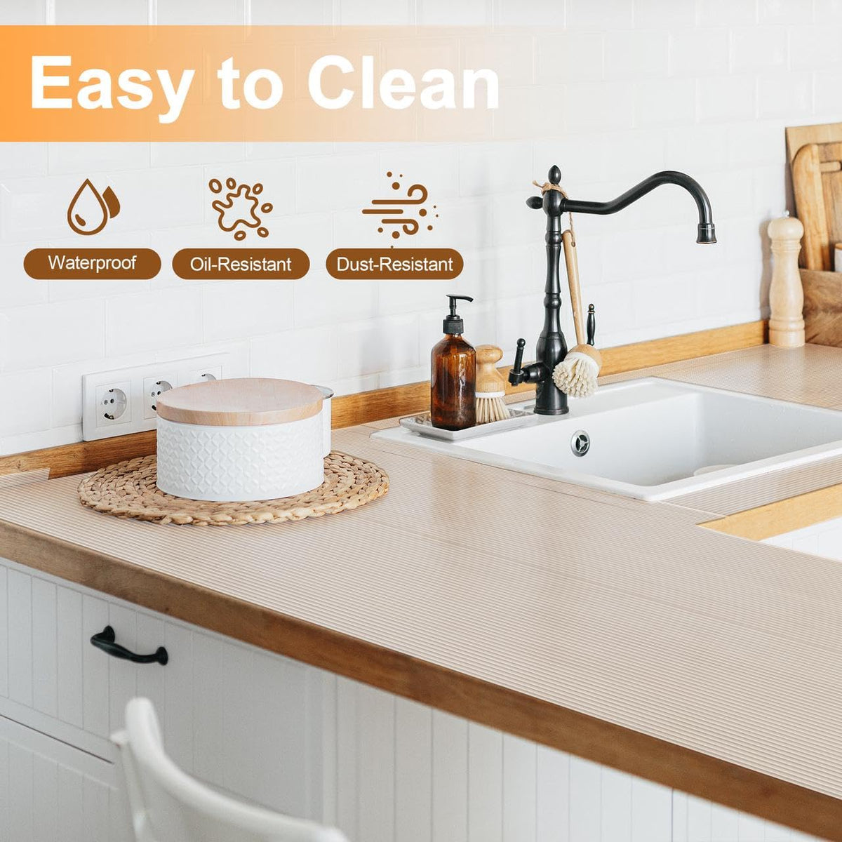 FEXIA non-adhesive cabinet liner keeps items in place during use