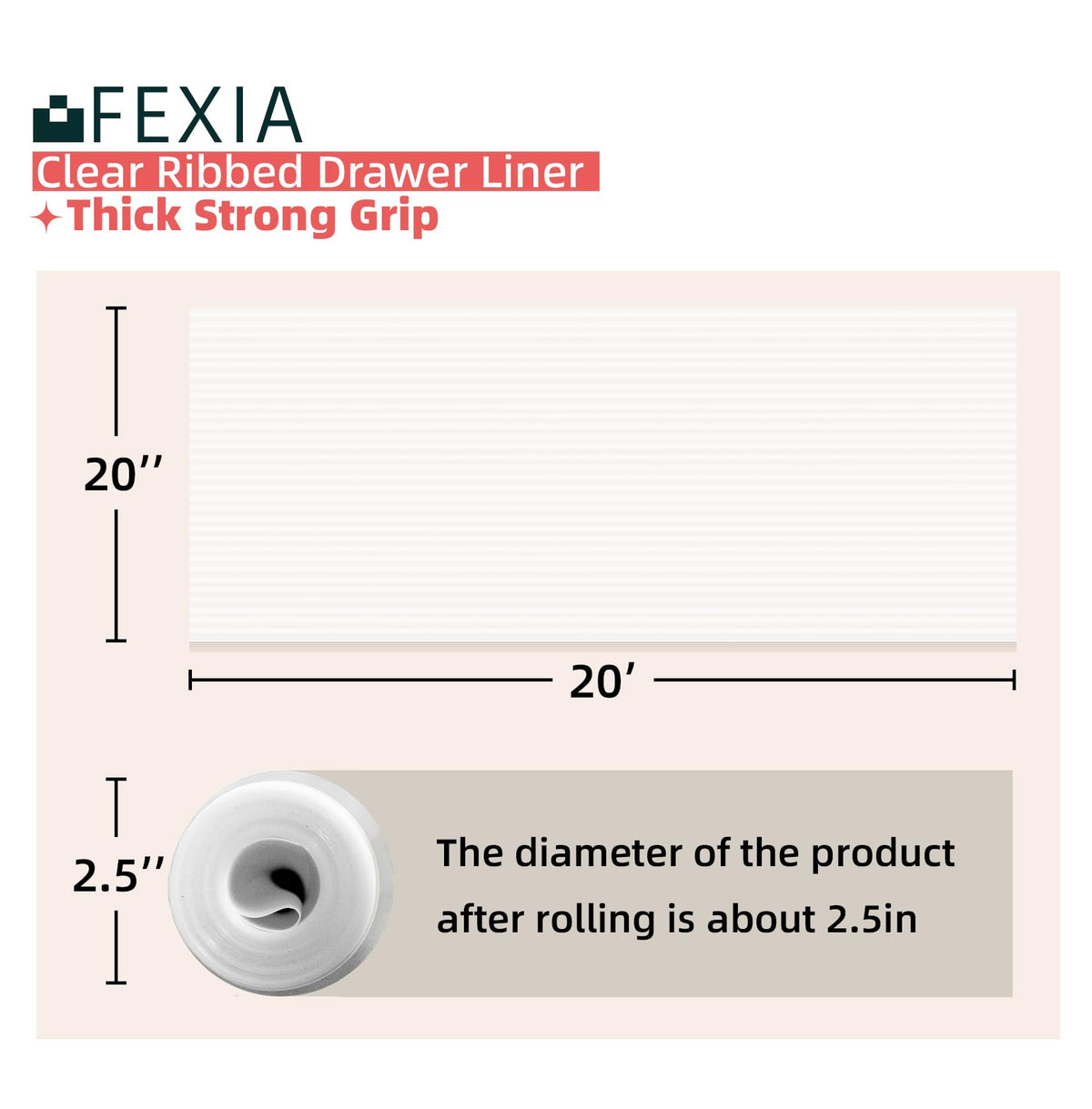 FEXIA shelf liner waterproof fridge liner protects shelves from spills.