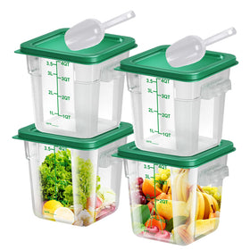FeyBuosk 4qt storage container with lid for pantry organization.