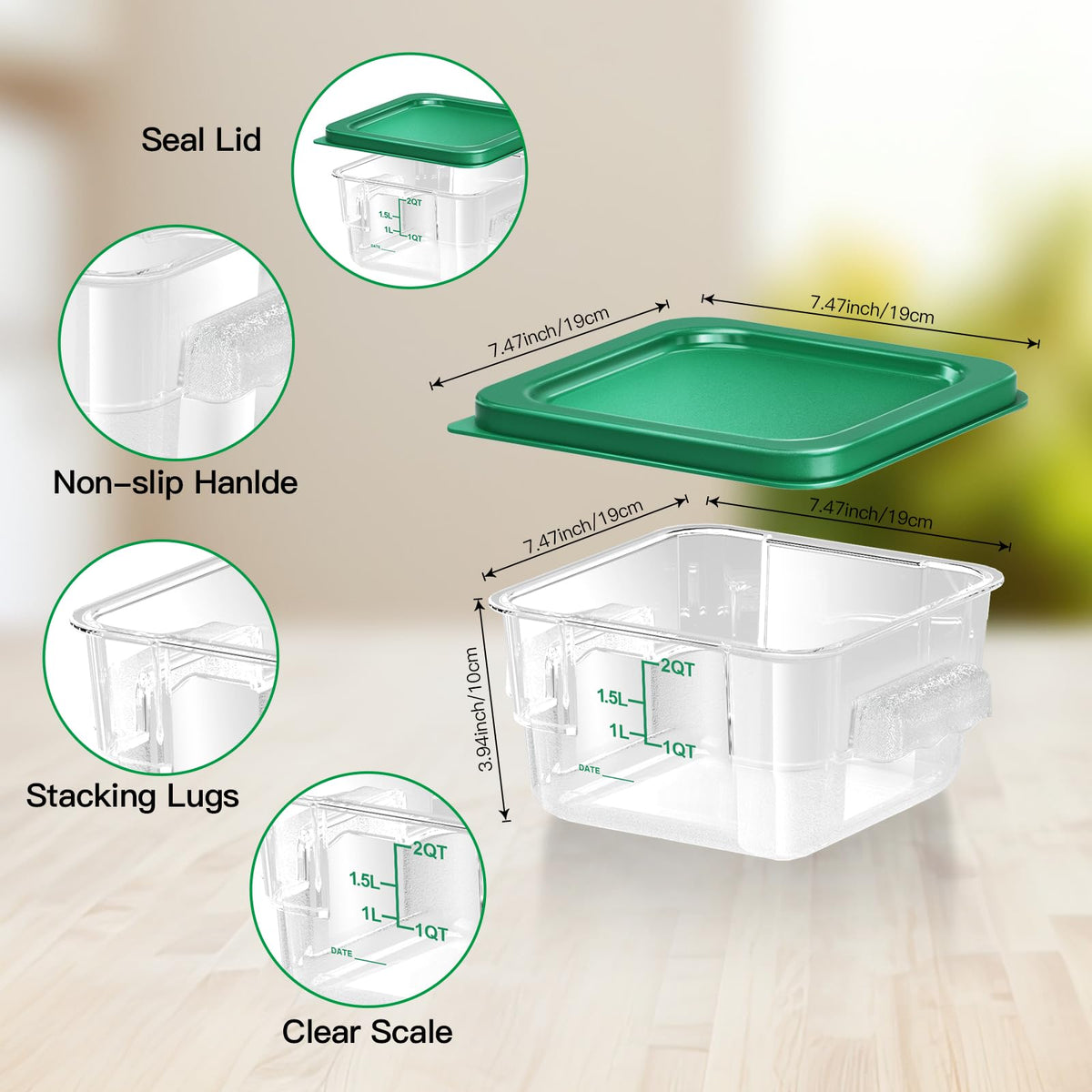 FeyBuosk container lid seal ensuring a snug seal to protect freshness.