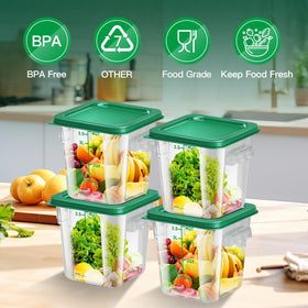 FeyBuosk square clear container with handle simplifies transport.