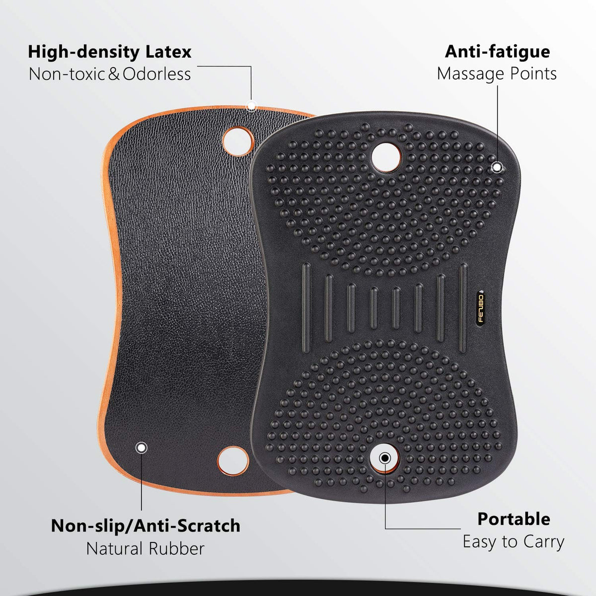 FEZIBO compact portable balance board fits neatly on small desks