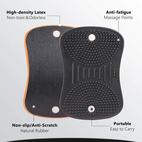 FEZIBO compact portable balance board fits neatly on small desks