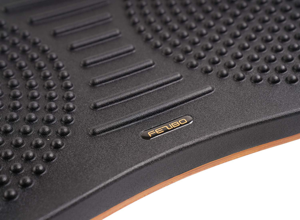 FEZIBO obsidian black desk mat adds premium look and comfort