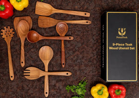 FF FORESTFORK teak serving spoon ready for bowls and family meals