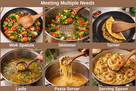 FF FORESTFORK teak soup ladle ideal for generous servings