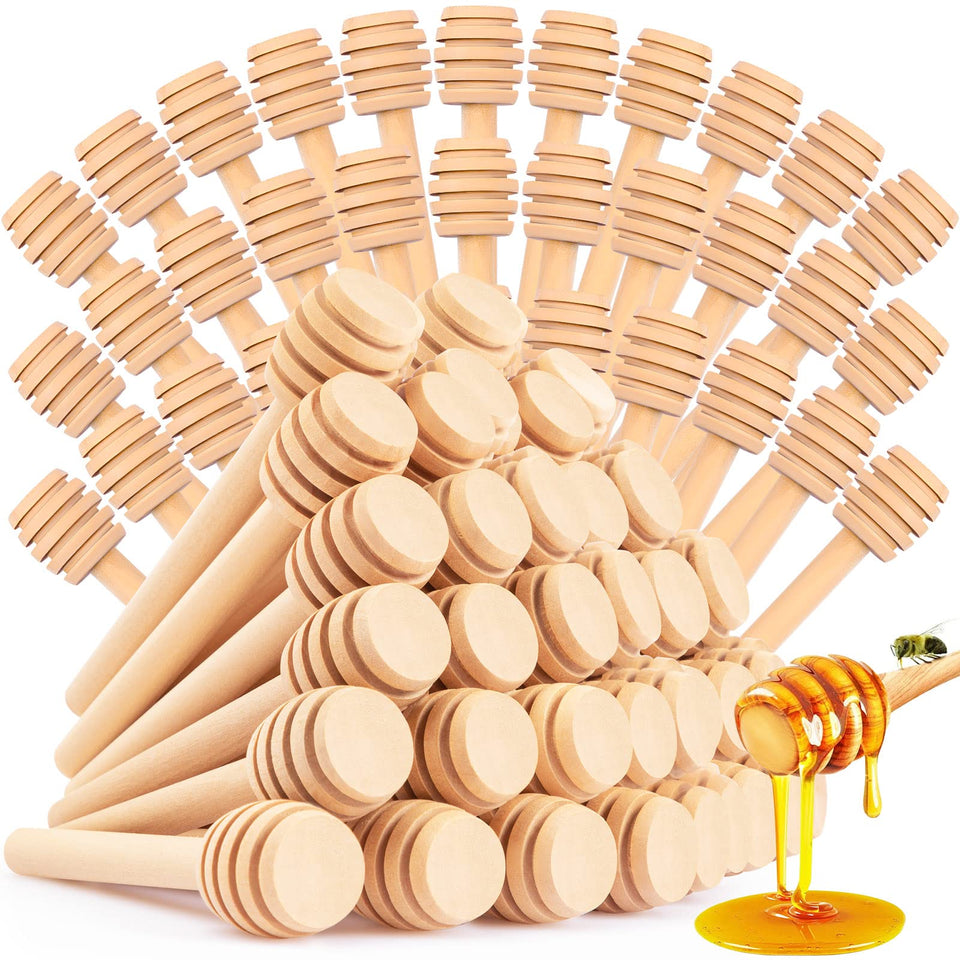 FFNIU 60-piece honey dipper sticks for easy jar drizzle