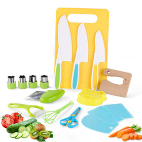 FGASIDYO Montessori kitchen tools knife set for real cooking practice