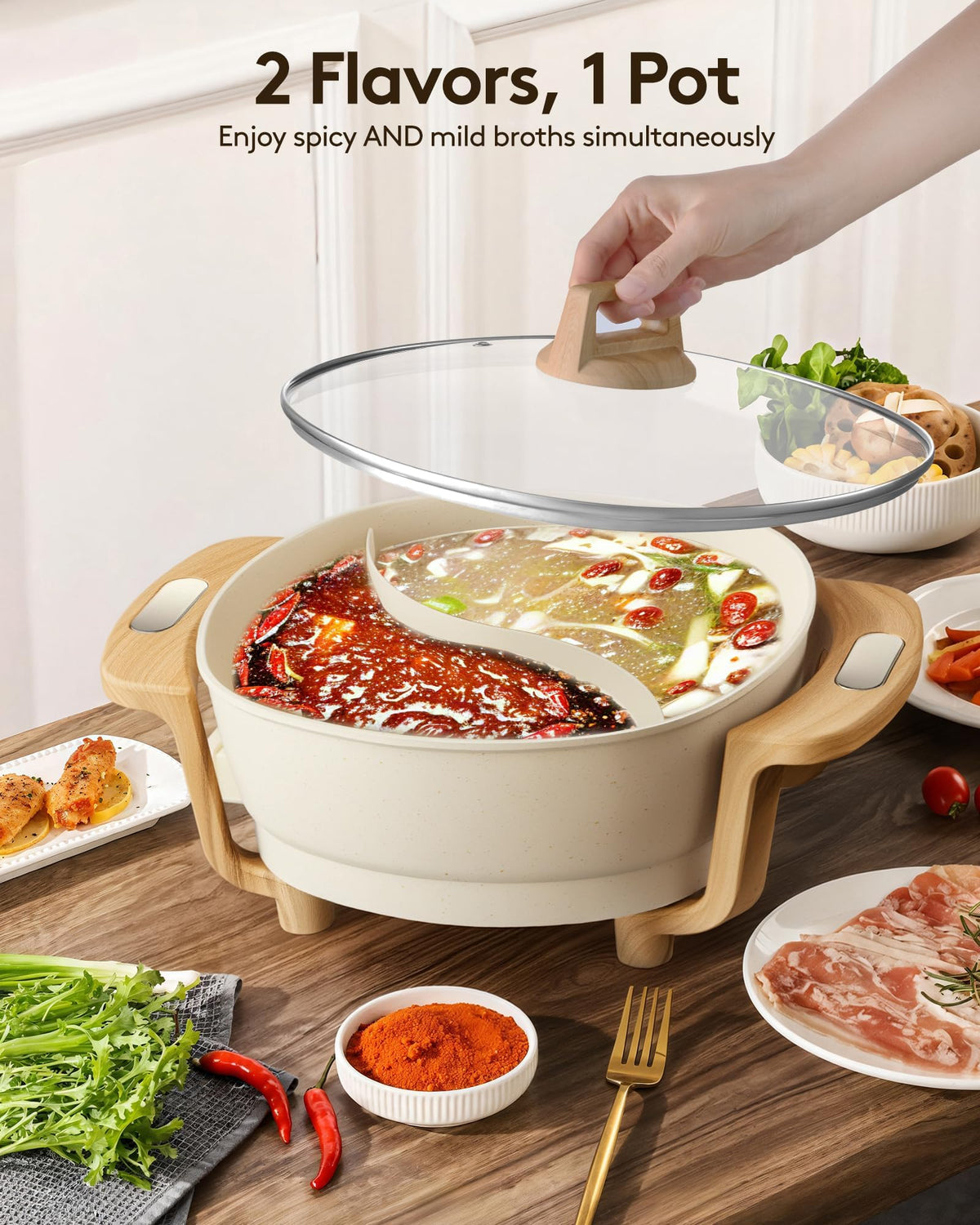 FGJ hot pot adjustable temperature knob for precise simmering