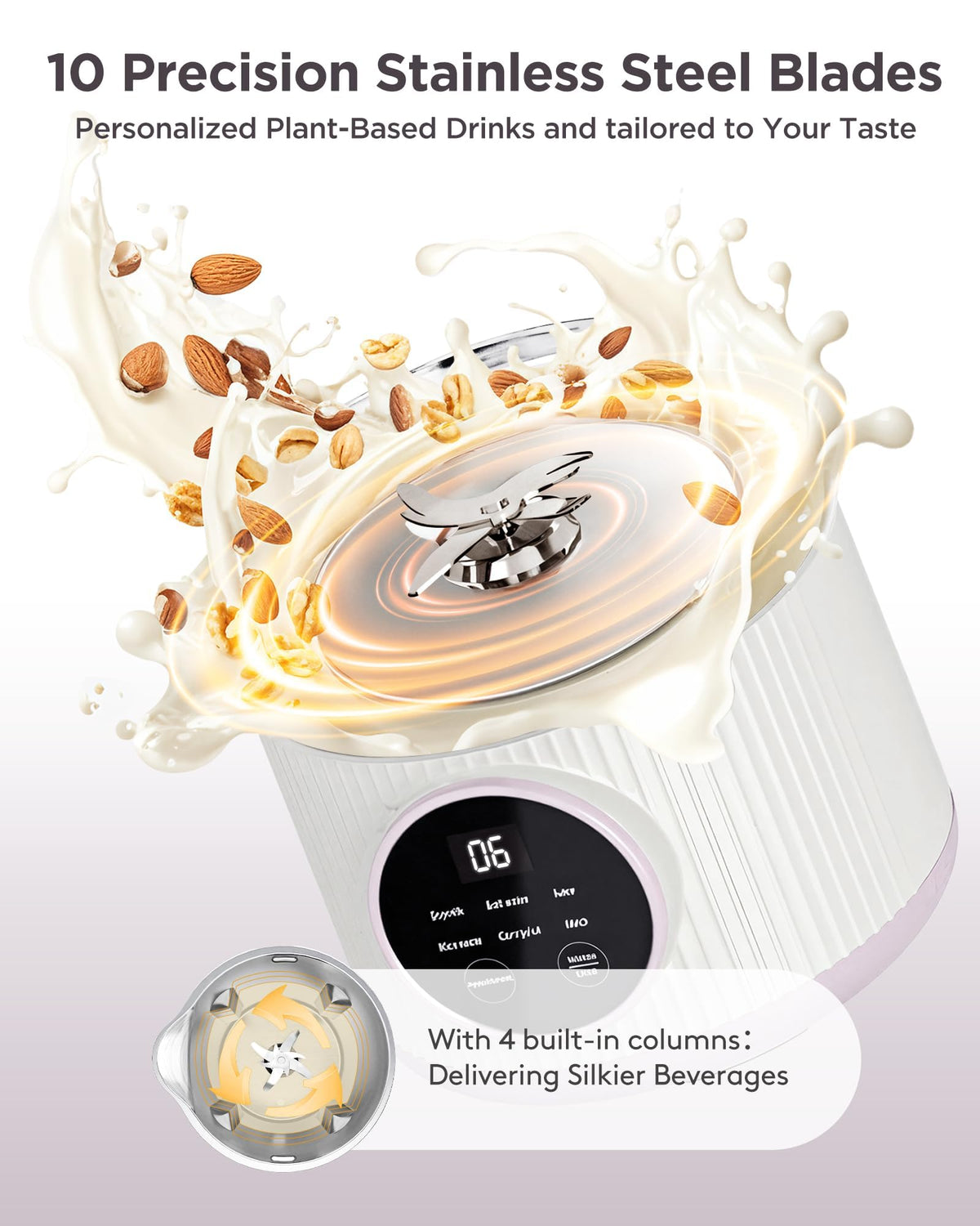 FGJ Nut Milk Maker auto-cleaning cycle saves time and keeps the appliance ready for next batch