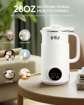 FGJ Nut Milk Maker control panel demonstrates one-touch operation for quick plant-based blends