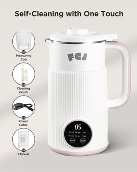 FGJ Nut Milk Maker included accessories ready for immediate use and setup