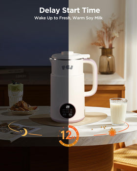 FGJ Nut Milk Maker timer display highlights programmable start for busy mornings