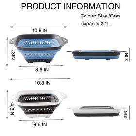 Fglmctsh collapsible colander folded flat saves kitchen space.