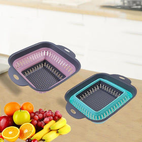Fglmctsh collapsible colander kitchen-storage hook for hanging.