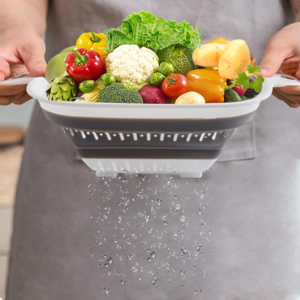 Fglmctsh colander drains pasta and vegetables efficiently.