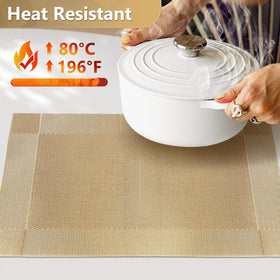 FGSAEOR easy-clean placemats wipe clean after meals.