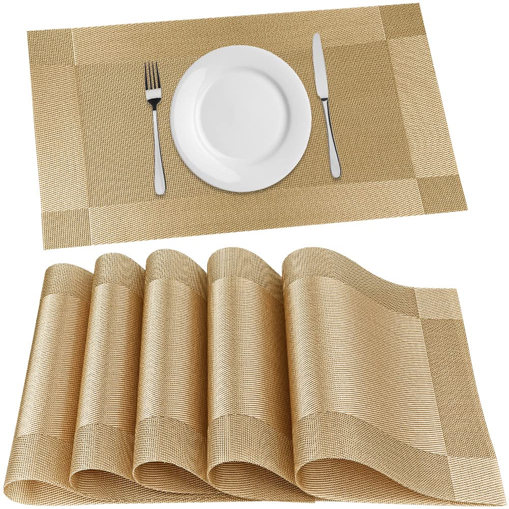FGSAEOR heat-resistant placemats protect tables during hot meals.