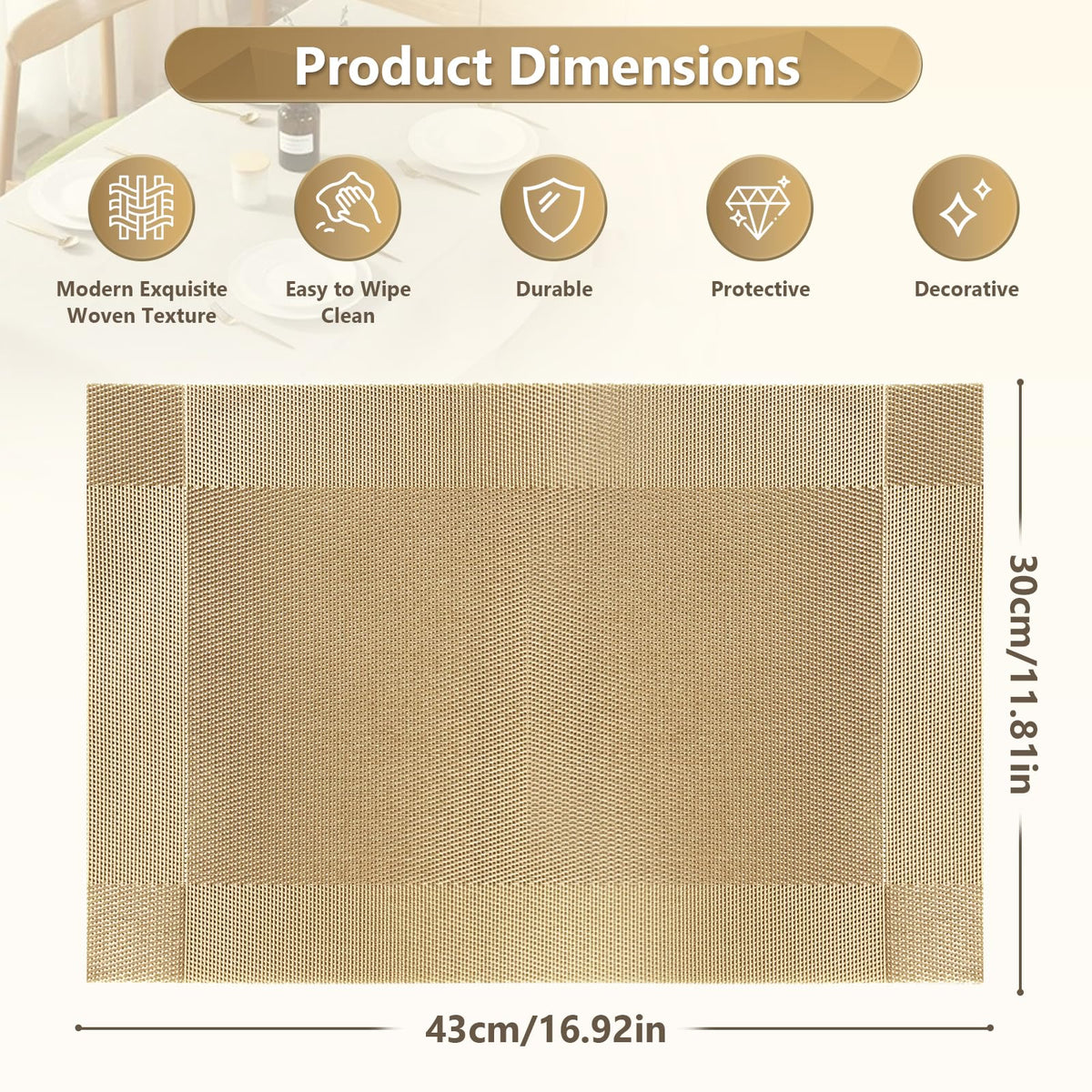FGSAEOR multi-use placemats for decor and protection.