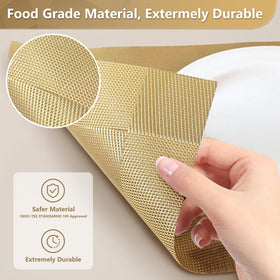 FGSAEOR textured non-slip placemats keep plates steady.