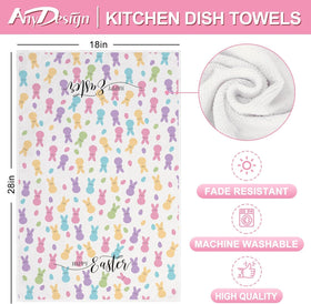 Fhasmy Easter towels with 18x28 inch size help with dish drying