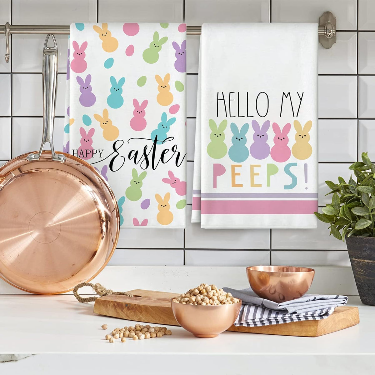 Fhasmy 4-pack towels ready for gifting or Easter hosting occasions