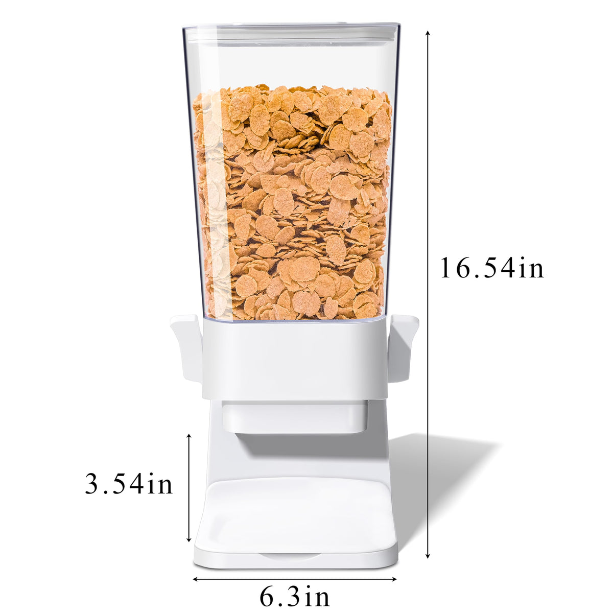 FHJP cereal dispenser lever-dispense-action for easy portions at breakfast