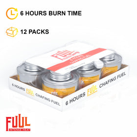 FHS Retail 6 Hour Chafing Fuel burn time highlighted for consistent warmth