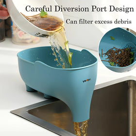 FHTECO elephant drainage basket ideal for washing vegetables, pasta, and more.