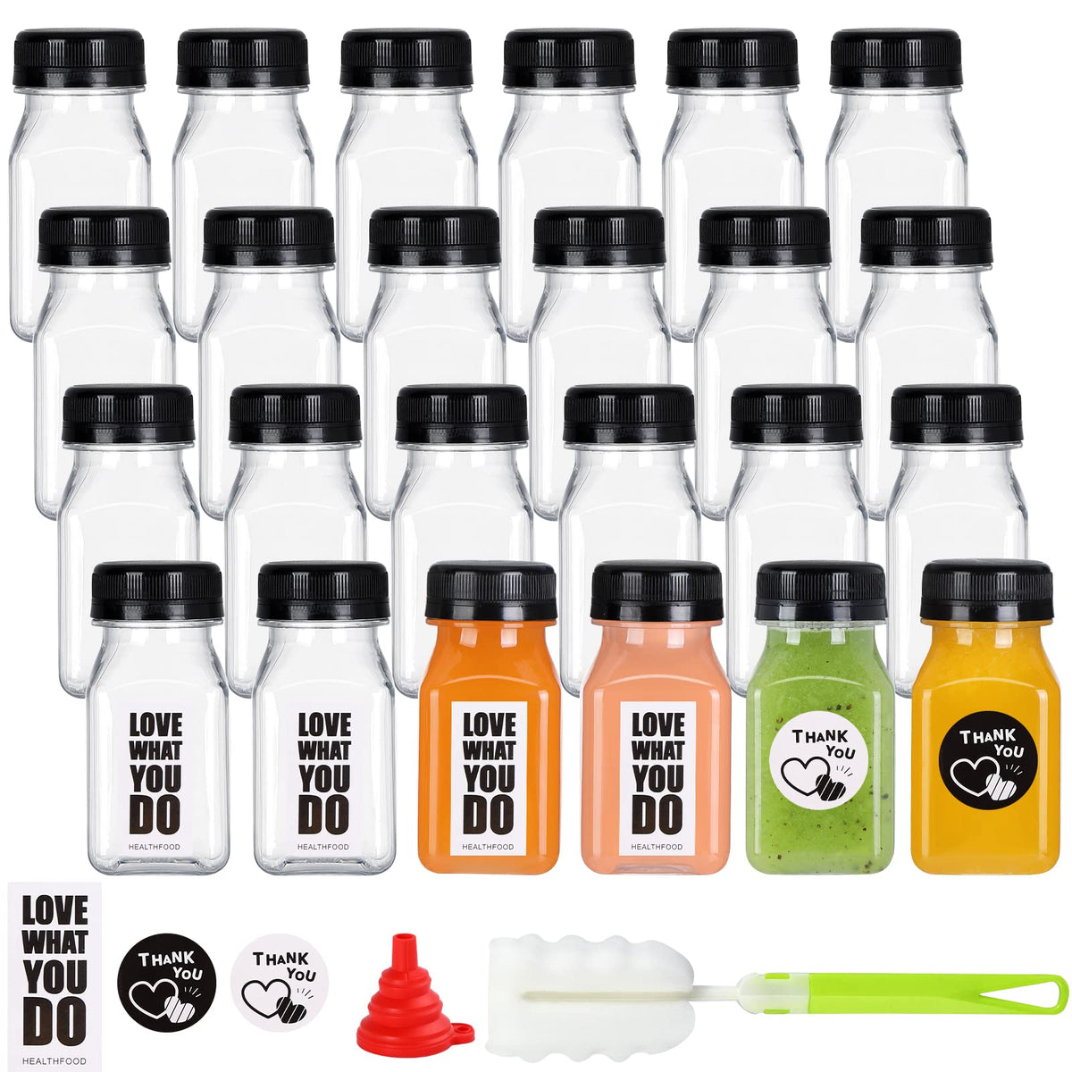 Fhxtcygj 24-pack bottles with leak-proof caps for spill-free beverages