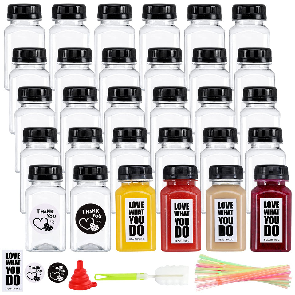 Fhxtcygj 30-pack bottles and caps for easy beverage prep on the go