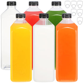 Fhxtcygj 6-pack bottles with caps for secure portable beverages.