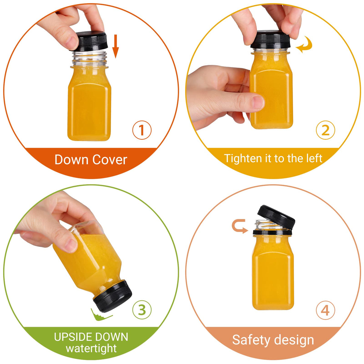 Fhxtcygj clear PET bottle showcases safe, food-grade storage for drinks